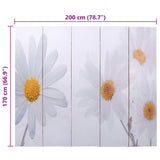 ZNTS Folding Room Divider 200x170 cm Flower 240479