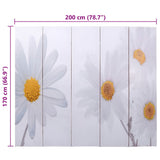 Folding Room Divider 200x170 cm Flower 240479