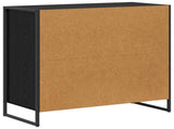 Side Cabinet Black Oak 79 x 36 x 75 cm Engineered Wood 886600