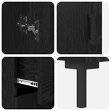 Highboard with Drawer 2 pcs Black Oak Engineered Wood 3416176