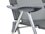 Camping Chair Set of 2 Grey Textilene, Aluminium Medium 360145