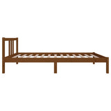Bed Frame without Mattress Honey Brown Solid Wood 90x200 cm 814872