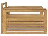 Outdoor Sofa Solid Acacia Wood White 3439121