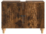 Bathroom Sink Cabinet ALKMAAR Smoked Oak 59.5 x 31.5x 59 cm 896130