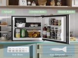 46 Litre Table Top Mini Fridge, Small Fridge with Ice Box, Reversible Door, Adjustable Temperature T3398P344215