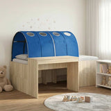 Bed Frame with Tunnel 3 pcs Sonoma Oak and Blue Engineered Wood 3423649