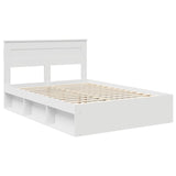 Bed Frame with Headboard White 160 x 200 cm Solid Pine Wood 3409735