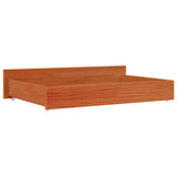Bed Drawers 4 pcs Wax Brown Solid Wood Pine 847167