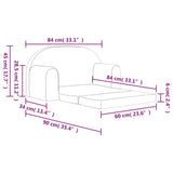 Kids' Sofa Bed 2-Seater Cream Soft Plush 357025