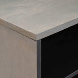 TV Cabinet with Shelf Grey 80 x 33 x 46 cm Solid Mango Wood 4018787