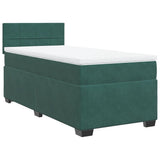 Box Spring Bed with Mattress Dark Green 100x200 cm Velvet 3286237