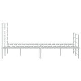 Metal Bed Frame without Mattress with Footboard White 160x200cm 352389