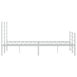 ZNTS Metal Bed Frame without Mattress with Footboard White 160x200cm 352389