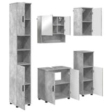 Bathroom Furniture Set Wall-mounted 5 pcs Concrete Grey 3392986