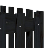 Garden Raised Bed with Fence Design Black 200x50x50 cm Solid Wood Pine 832509