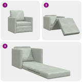 Sofa Bed Light Grey 74 x 77 x 81 cm Velvet 4106612