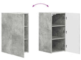 TV Cabinet Set Wall-mounted 2 pcs Concrete Grey Engineered Wood 3408973