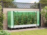Garden Planter with Greenhouse Cover&Wheels 4 pcs White PP 3423142