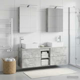 Bathroom Furniture Set 5 pcs Concrete Grey 3406834