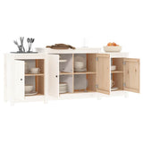 Sideboard White 164x37x68 cm Solid Wood Pine 821493