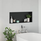 Shower Niche Black 75 x 30 x 9.5 cm Stainless Steel 42012672