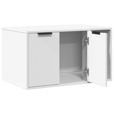 Cat Litter Box Enclosure White 80x50x45 cm Engineered Wood 857733