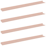 Floating Shelf Wall-mounted 4 pcs Pink 100 x 9 x 2.5 cm Steel 8003987