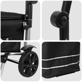 Shopping Trolley Black 36.5 x 46.5 x 100.5 cm Oxford fabric 42002334