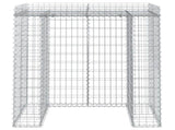 Gabion Wall for Garbage Bin 110x91x120 cm Galvanised Iron 151335