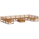 Outdoor Sofa Set 11 pcs Natural Solid Acacia Wood 3368262