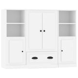 Highboards 3 pcs White Engineered Wood 3185319