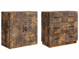 Cabinet Set 2 pcs Smoked Oak 66 x 34.5 x 87 cm Engineered Wood 3416804