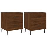 Bedside Cabinets 2 pcs Brown Oak 40x35x47.5 cm Engineered Wood 827355