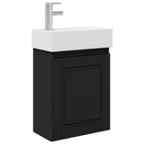 Bathroom Vanity Unit with Tap Black 45.5 x 22.5 x 84 cm 889502