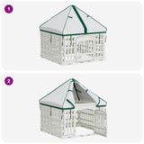 4 Panel Dog Playpen with Roof White 63 x 63 x 67 cm Plastic 42027214