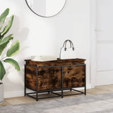 Storage Box with Lid Smoked Oak 80x40x51.5 cm Engineered Wood 848801