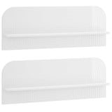 Wall Shelf 2 pcs High Gloss White 102 x 13.5 x 37.5 cm 8014963