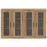 Wall Mounted Cabinets 2 pcs Artisan oak and Black 3394567