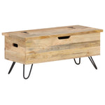 ZNTS Chest 90x40x45 cm Solid Mango Wood 289635