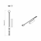 LED Strip 12 pcs Black and White 1745 mm Copper and Plastic 3429135