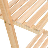 246438 Ladder Wall Shelf Cedar Wood 41,5x30x176 cm