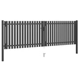 Garden Fence Gate Steel 400x100 cm Anthracite 146334
