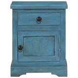 Bedside Table Solid Mango Wood 40x30x50 cm Blue 246150