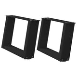 Coffee Table Legs U-Shaped 2 pcs Black 40x cm Steel 4012740