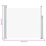 Patio Retractable Side Awning 100x300 cm Cream 48371