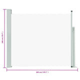 Patio Retractable Side Awning 100x300 cm Cream 48371