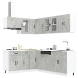 11 Piece Kitchen Cabinet Set Kalmar Concrete Grey Engineered Wood 3314885