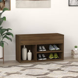 Shoe Bench Brown Oak 80x30x45 cm Engineered Wood 816055