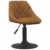 Swivel Dining Chairs 2 pcs Brown 46 x 44 x 77.5 cm Faux leather 335325