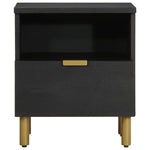 ZNTS Bedside Cabinet Black 40x33x46 cm Engineered Wood 4017654